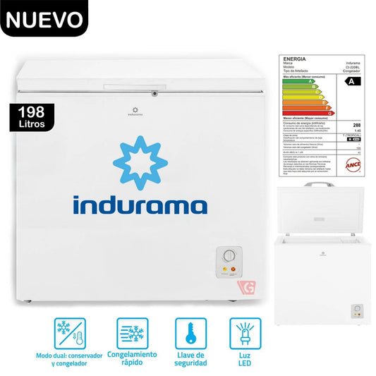 Congeladora Indurama CI-220BL 198 Litros Blanco