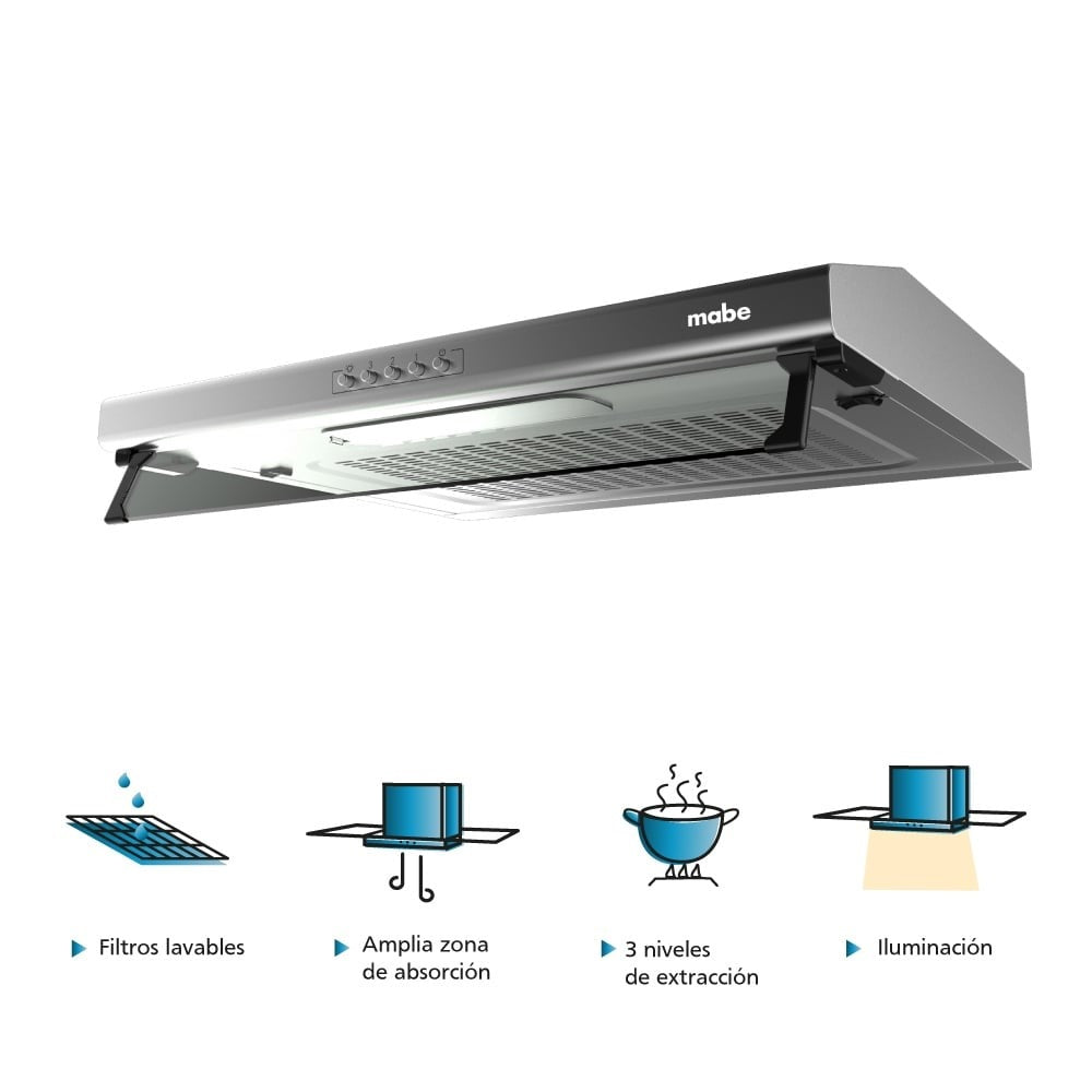 Campana Extractora Mabe CMU6020PI0 60 cm