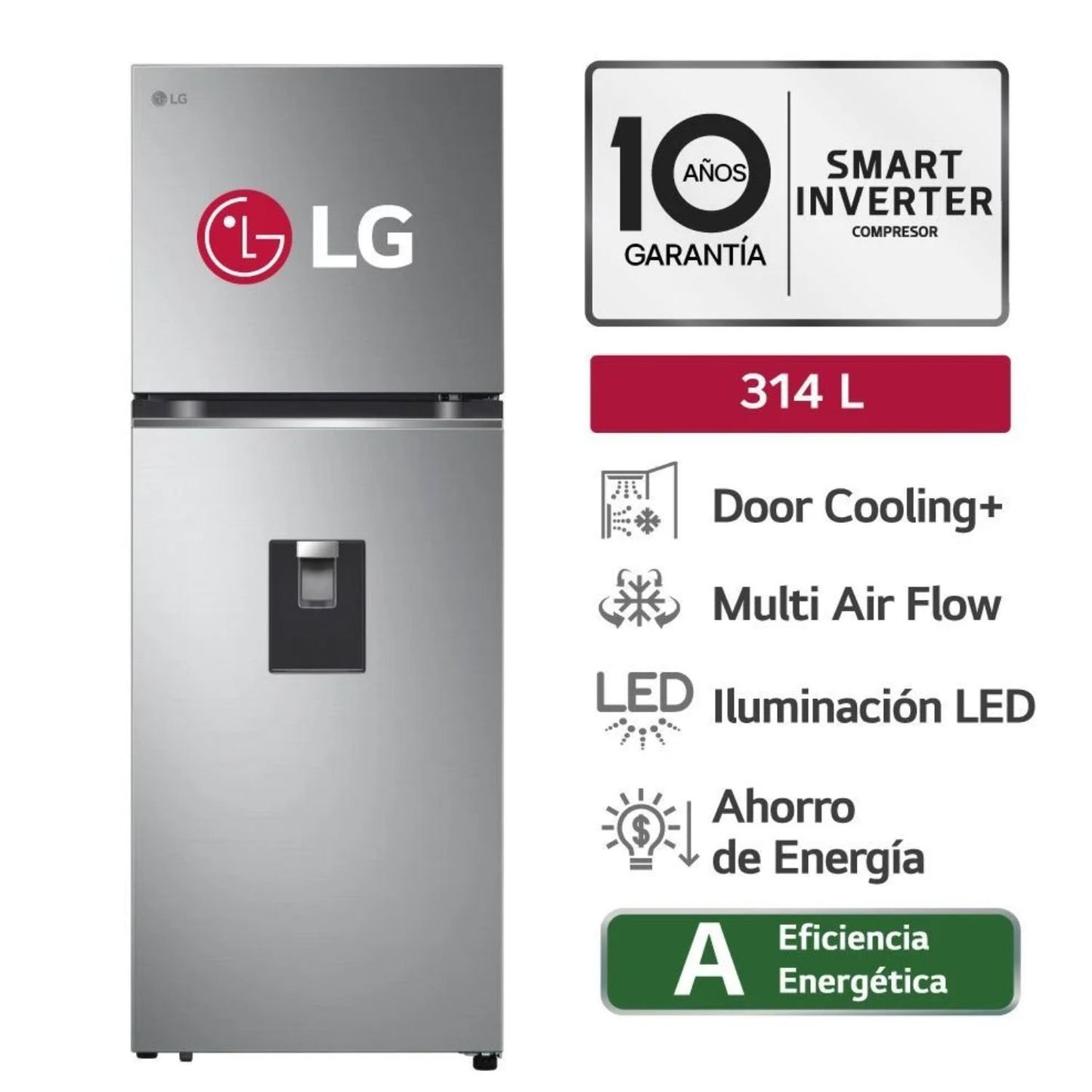 Refrigeradora LG 314 Litros GT31WPP Croma