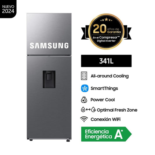 Refrigeradora Samsung 341 Litros RT35DG5720S9 Plateada