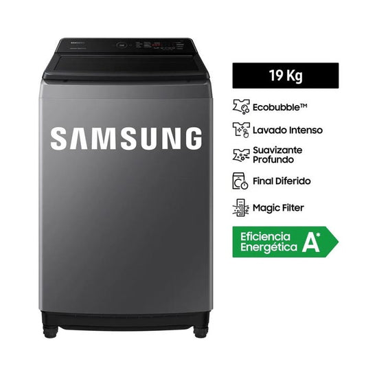 Lavadora Samsung 19 Kg WA19CG6441BDPE Gris/Negro