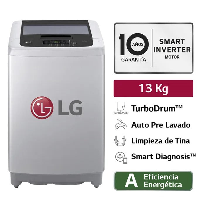 Lavadora LG 13 Kg WT13DPBK Gris