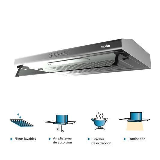 Campana Extractora Mabe CMU6020PI0 60 cm